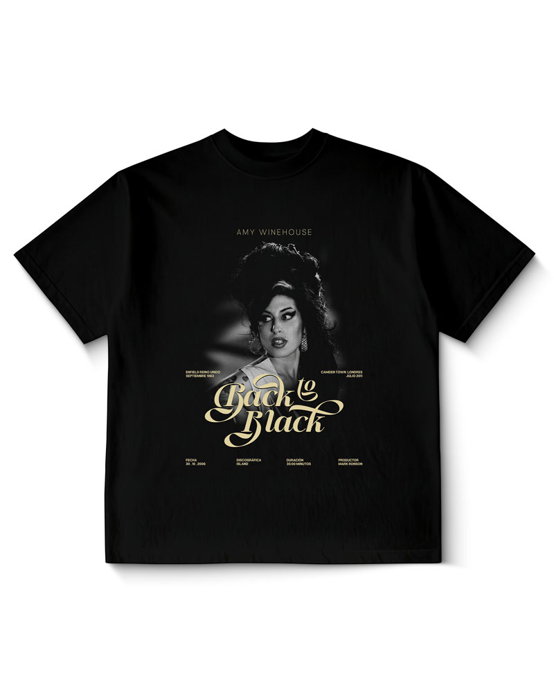 Polera Amy Winehouse Back to Black