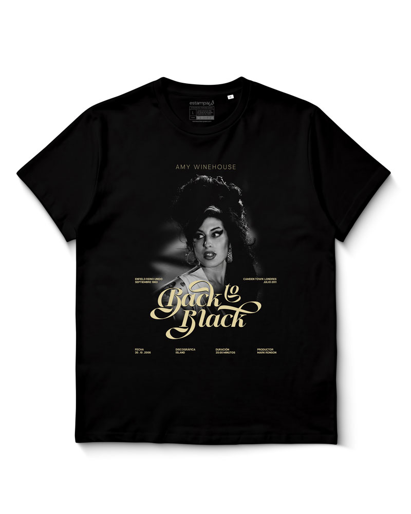 Polera Amy Winehouse Back to Black
