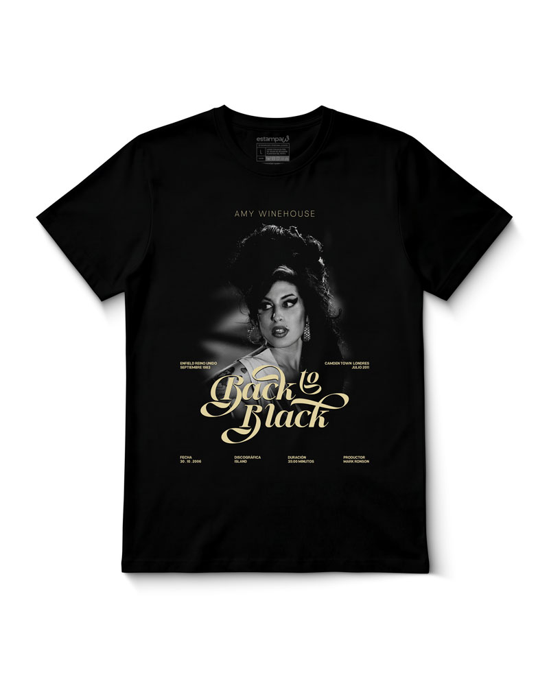 Polera Amy Winehouse Back to Black