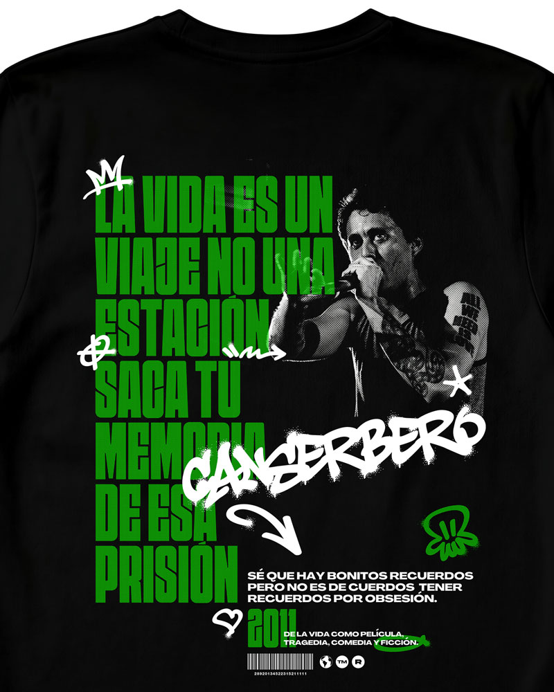Polera Canserbero De la Vida Como Pelicula Tragedia Comedia y Ficcion