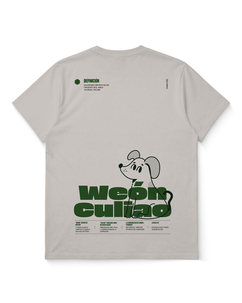 Polera Weón Culiao Definición