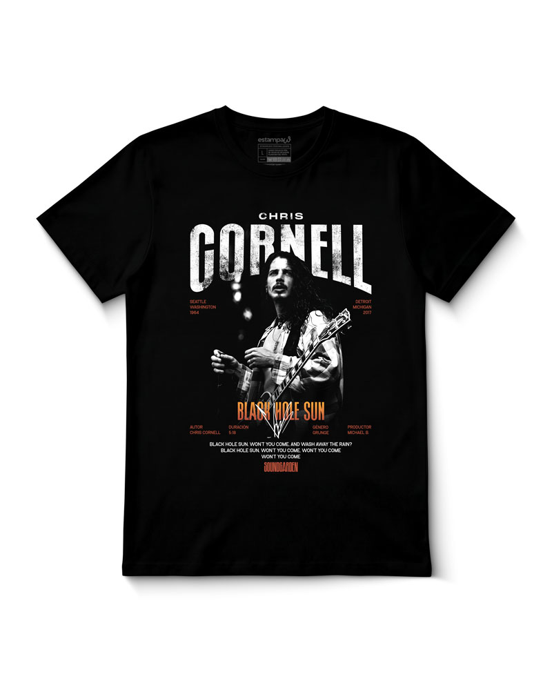 Polera Chris Cornell Black Hole Sun